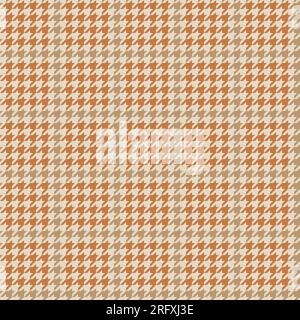 Tessuto a trama vettoriale. Tessuto a quadri di sfondo. Motivo a quadri senza cuciture nei colori chiaro e arancione. Illustrazione Vettoriale