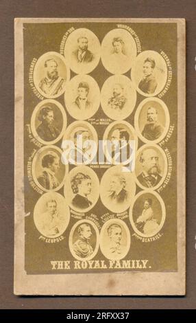 Carte de visite composite della famiglia reale intorno al 1860 Foto Stock