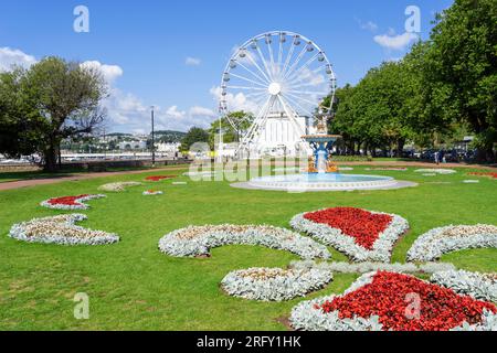 Torquay Devon Big Wheel o English Riviera Wheel Princess Gardens Torquay Torbay Torquay Devon Inghilterra Regno Unito GB Europa Foto Stock