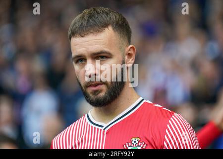 Sheffield, Regno Unito. 4 agosto 2023. L'attaccante del Southampton Adam Armstrong durante la partita del campionato Sheffield Wednesday FC vs Southampton FC EFL all'Hillsborough Stadium, Sheffield, Regno Unito il 4 agosto 2023 Credit: Every Second Media/Alamy Live News Foto Stock