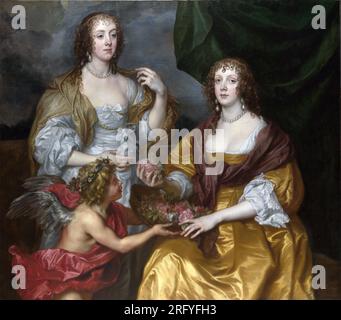 Lady Elizabeth Thimbelby e sua sorella intorno al 1637 di Anthony van Dyck Foto Stock