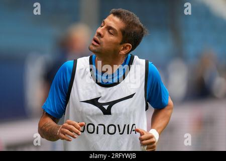 Bochum, Germania. 5 agosto 2023. Christian Gamboa durante l'amichevole pre-stagionale del 2023/24 tra VfL Bochum 1848 e Luton Town a Vonovia Ruhrstadion, Bochum, Germania, il 5 agosto 2023. Foto di David Horn. Credito: Prime Media Images/Alamy Live News Foto Stock