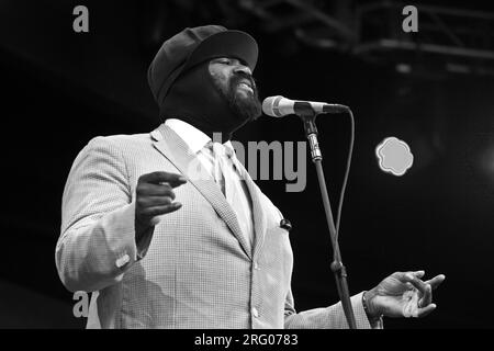 GREGORY PORTER canta su Jimmy Lyons stadio durante la 59a MONTEREY JAZZ FESTIVAL - California Foto Stock