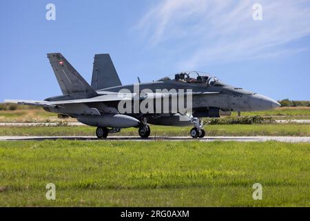 RCAF CF-18 Hornet a Boundary Bay Canada Foto Stock