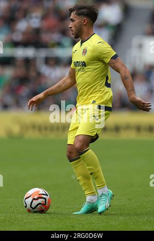 Adria Altimira di Villareal durante la partita di Sela Cup tra Newcastle United e Villareal CF a St. James's Park, Newcastle domenica 6 agosto 2023. (Foto: Mark Fletcher | mi News) crediti: MI News & Sport /Alamy Live News Foto Stock