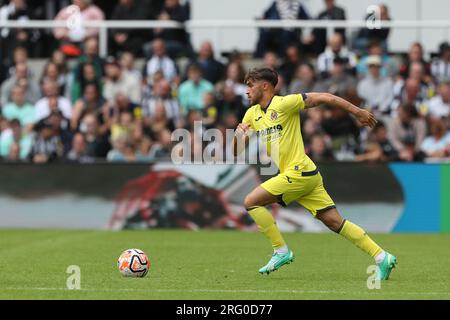 Adria Altimira di Villareal durante la partita di Sela Cup tra Newcastle United e Villareal CF a St. James's Park, Newcastle domenica 6 agosto 2023. (Foto: Mark Fletcher | mi News) crediti: MI News & Sport /Alamy Live News Foto Stock