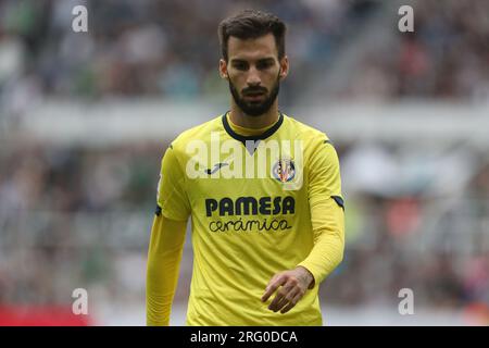 Alex Baena del Villareal durante la partita di Sela Cup tra Newcastle United e Villareal CF a St. James's Park, Newcastle domenica 6 agosto 2023. (Foto: Mark Fletcher | mi News) crediti: MI News & Sport /Alamy Live News Foto Stock