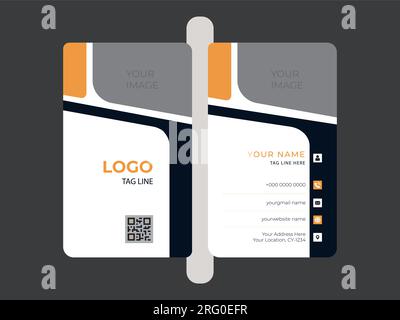 Moderno e creativo Clean Business Card Template Illustrazione Vettoriale