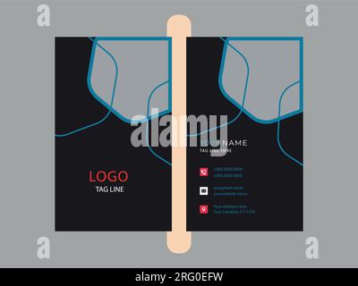 Moderno e creativo Clean Business Card Template Illustrazione Vettoriale