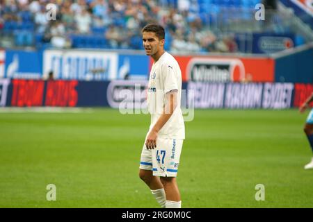 San Pietroburgo, Russia. 6 agosto 2023. Arsen Zakharyan (47) della Dinamo visto durante la partita di calcio della Premier League russa tra Zenit San Pietroburgo e Dinamo Mosca alla Gazprom Arena. Zenit 2:3 Dynamo. (Foto di Maksim Konstantinov/SOPA Images/Sipa USA) credito: SIPA USA/Alamy Live News Foto Stock