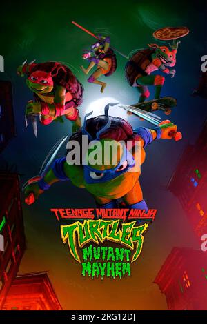 TEENAGE MUTANT NINJA TURTLES: MUTANT MAYHEM (2023), DIRETTO DA JEFF ROWE E KYLER SPEARS. Credito: Point Grey Pictures / Nickelodeon Animation Studios / Paramount Pictures / album Foto Stock