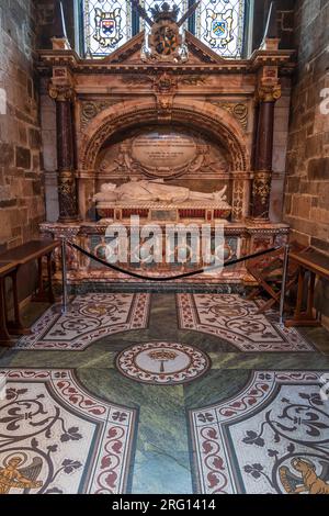 Tomba di Archibald Campbell, i marchese di Argyll in St. Cattedrale di Giles, Edimburgo, Scozia, Regno Unito. Monumento commemorativo del 1895 in stile giacobino, Foto Stock