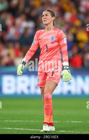 Mary Earps #1 d'Inghilterra durante la partita della Coppa del mondo femminile FIFA 2023 Inghilterra Women vs Nigeria Women al Suncorp Stadium, Brisbane, Australia, 7 agosto 2023 (foto di Patrick Hoelscher/News Images) Foto Stock