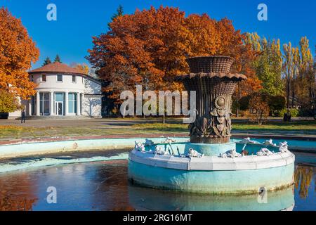 Fontana sovietica sulla VDNX Foto Stock