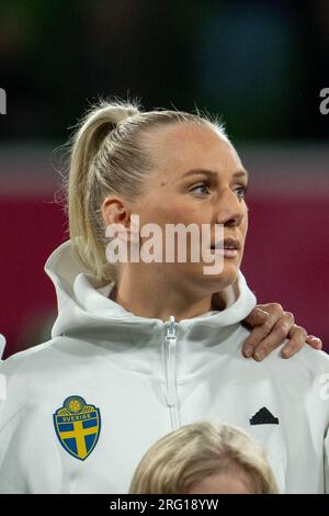 Melbourne, Aus. 6 agosto 2023. Melbourne, Australia, 6 agosto 2023: Ritratto di Stina Blackstenius (11 Svezia) durante il turno 2023 della Coppa del mondo femminile 16 tra Svezia e Stati Uniti al Melbourne Rectangular Stadium (AAMI Park) di Melbourne, Australia. (NOE Llamas/SPP) credito: SPP Sport Press Photo. /Alamy Live News Foto Stock