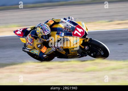 Suzuka, Giappone, 6 agosto 2023. Yuta Data del Giappone sul Team AKENO SPEED Yamaha YZF-R1 categoria NSTK durante la 44a Coca-Cola Suzuka 8hr Endurance Race 2023, Suzuka, Giappone. Crediti: Ivica Glavas/Speed Media/Alamy Live News Foto Stock