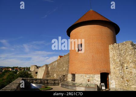 Il bastya Dobo, il Bastione Dobo, il castello di Eger, Eger, Ungheria Foto Stock