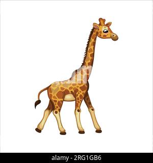 Adorabile illustrazione vettoriale di giraffa Illustrazione Vettoriale