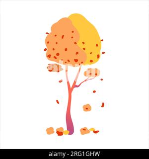 Stagioni, alberi in periodi diversi. Illustrazione vettoriale, concetto di cambiamento delle stagioni. Primavera estate autunno inverno. Illustrazione Vettoriale