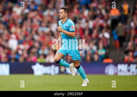 Dublino, Irlanda, 6 agosto 2023, Ander Herrera dell'Athletic Club durante la partita di calcio amichevole pre-stagionale tra Manchester United e Athletic Club il 6 agosto 2023 all'Aviva Stadium di Dublino, Irlanda Foto Stock