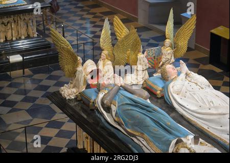 Le tombe dei duchi di Borgogna nel Museo delle belle arti di Digione fr Foto Stock