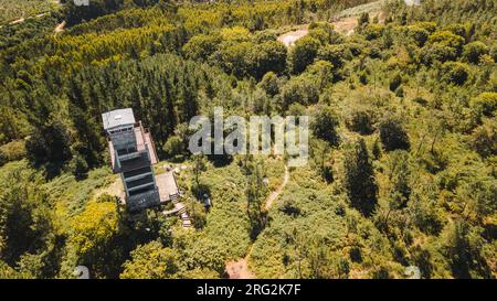 Torre Vigía del monte de castiñeira Foto Stock