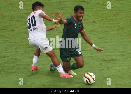 Kolkata, India. 6 luglio 2021. Il Bengala Orientale è stato convocato per un pareggio del 2-2 dall'Esercito del Bangladesh in una partita di gruppo A della 132a Durand Cup al Vivekananda Yuba Bharati Krirangan. (Foto di Dipa Chakraborty/Pacific Press) credito: Pacific Press Media Production Corp./Alamy Live News Foto Stock