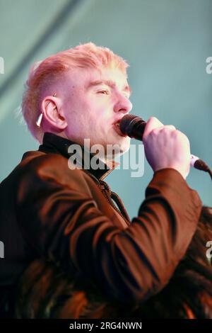 Patrick Wolf Brighton Pride Preston Park Inghilterra Regno Unito 5 agosto 2023 Foto Stock