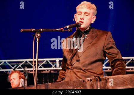 Patrick Wolf Brighton Pride Preston Park Inghilterra Regno Unito 5 agosto 2023 Foto Stock