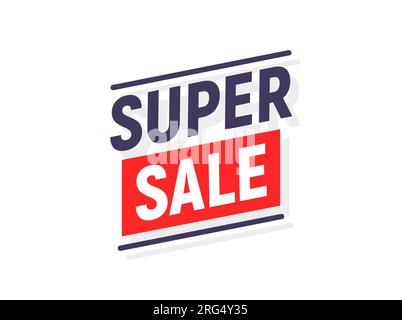 Sfondo poster banner Super SALE. Design del modello dell'offerta promozionale di vendita. Promozione sconto vettoriale sul prezzo di vendita Illustrazione Vettoriale
