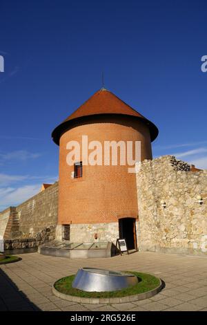 Il bastya Dobo, il Bastione Dobo, il castello di Eger, Eger, Ungheria Foto Stock