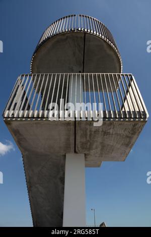 Il Sejlet / piattaforma di osservazione navigata, Esbjerg Strand, Danimarca. Foto Stock