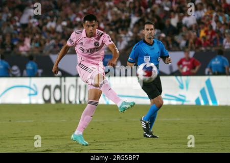 Frisco, Stati Uniti. 6 agosto 2023. 6 agosto 2023, Frisco, Texas, Stati Uniti: Diego Gomez in azione durante la partita della Leagues Cup tra FC Dallas e Inter Miami giocata al Toyota Stadium domenica 6 agosto 2023 a Frisco, Texas, Stati Uniti (foto di Javier Vicencio/Eyepix Group) crediti: Eyepix Group/Alamy Live News Foto Stock