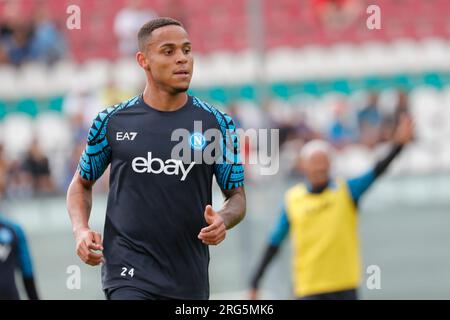 7 agosto 2023, Castel di Sangro, Napoli, Italia: Natan di Napoli durante un allenamento pre-stagionale, Stadio Patini Castel di Sangro Italia (Credit Image: © Ciro De Luca/ZUMA Press Wire) SOLO USO EDITORIALE! Non per USO commerciale! Foto Stock