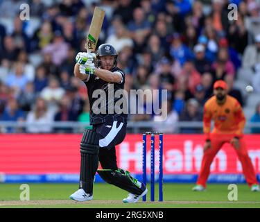 Manchester, Regno Unito. 7 agosto 2023. Jos Buttler in battuta per il Manchester Originals durante il Hundred Match Manchester Originals vs Birmingham Phoenix a Old Trafford, Manchester, Regno Unito, il 7 agosto 2023 (foto di Conor Molloy/News Images) a Manchester, Regno Unito il 7 agosto 2023. (Foto di Conor Molloy/News Images/Sipa USA) credito: SIPA USA/Alamy Live News Foto Stock