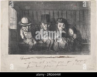 Immaginate che ci siano persone che viaggiano anche in inverno per divertirsi e divertirsi!, da "Winter Sketches", pubblicato su le Petit Journal pour Rire, 3 dicembre 1864 3 dicembre 1864 da Honoré Daumier Foto Stock