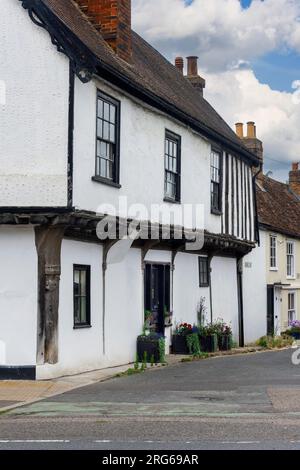 Ancient House e Oak House (ex King Edward vi Grammar School 1550-1665), Eastgate Street, Bury St Edmunds, Suffolk Foto Stock