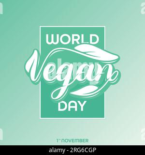 Giornata Mondiale vegetariana per post o banner sui social media. Illustrazione vettoriale Illustrazione Vettoriale