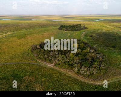 Vista aerea degli Esteros del Ibera, un'enorme palude e paradiso per gli amanti della natura e degli uccelli in Argentina, Sud America Foto Stock