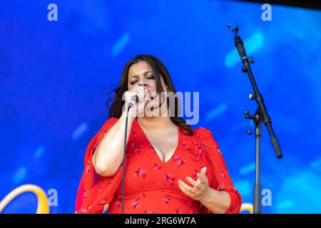 Rumer si esibisce nel giorno 8 dell'American Express Presents BST Hyde Park con: Rumer Where: London, United Kingdom When: 07 Jul 2023 Credit: Phil Lewis/WENN Foto Stock