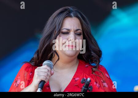 Rumer si esibisce nel giorno 8 dell'American Express Presents BST Hyde Park con: Rumer Where: London, United Kingdom When: 07 Jul 2023 Credit: Phil Lewis/WENN Foto Stock