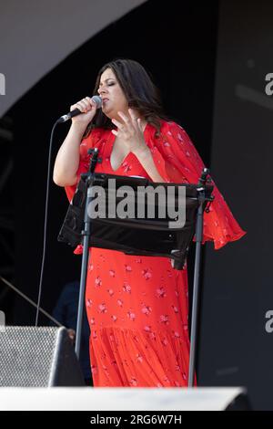 Rumer si esibisce nel giorno 8 dell'American Express Presents BST Hyde Park con: Rumer Where: London, United Kingdom When: 07 Jul 2023 Credit: Phil Lewis/WENN Foto Stock