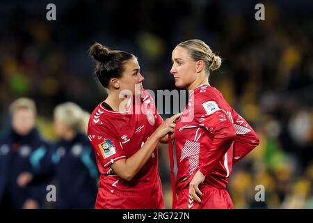 Sydney, Australia, 7 agosto 2023. Durante il turno di Coppa del mondo femminile di 16 partite di calcio tra Australia Matildas e Danimarca allo Stadium Australia il 7 agosto 2023 a Sydney, Australia. Credito: Damian Briggs/Speed Media/Alamy Live News Foto Stock