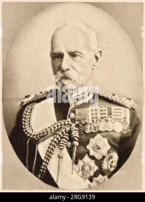 Frederick Sleigh Roberts, i conte Roberts (1832 - 1914), soldato britannico che fu uno dei comandanti di maggior successo del XIX secolo. Prestò servizio nella ribellione indiana, nella spedizione in Abissinia e nella seconda guerra anglo-afghana prima di condurre le forze britanniche al successo nella seconda guerra boera. Foto Stock