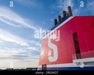 Imbuto di un traghetto Stena Line sulla rotta Hook of Holland per Harwich. Foto Stock