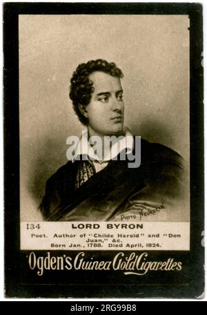 George Gordon Byron (1788-1824), Lord Byron, poeta, aristocratico e politico inglese. Foto Stock