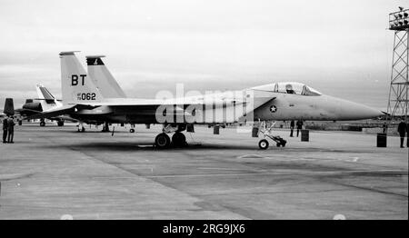 United States Air Force McDonnell Douglas F-15C 79-062 (msn 0608/C131) del 36th Tactical Fighter Wing, dalla base aerea di Bitburg presso LA RNAS Cullrose. 79-062 fu venduto all'Arabia Saudita per la Royal Saudi Air Force (RSAF) nel 4220, più tardi nel 619, poi nel 219. Foto Stock