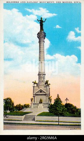 Soldiers' and Sailors' Monument, Des Moines, Iowa, USA. Foto Stock