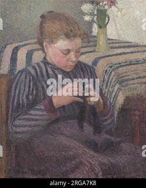 Woman Mending 1895 di Camille Pissarro Foto Stock