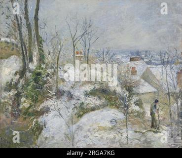 Rabbit Warren a Pontoise, Snow 1879 di Camille Pissarro Foto Stock